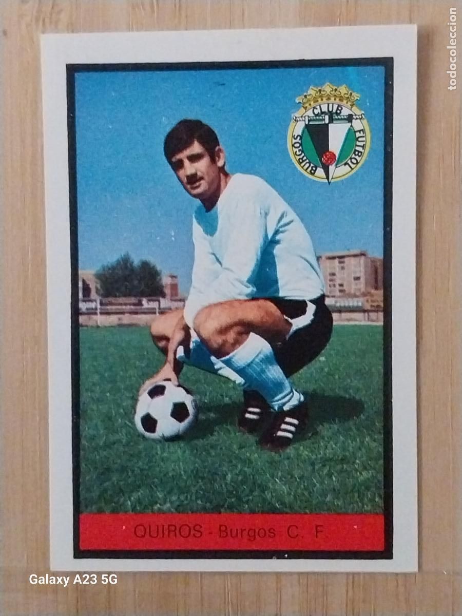 Cromos de f&uacute;tbol: QUIROS BURGOS ED FHER LIGA 1972 72 73 CROMO RECUPERADO VENTANILLA PUNTAS PERFECTAS BE