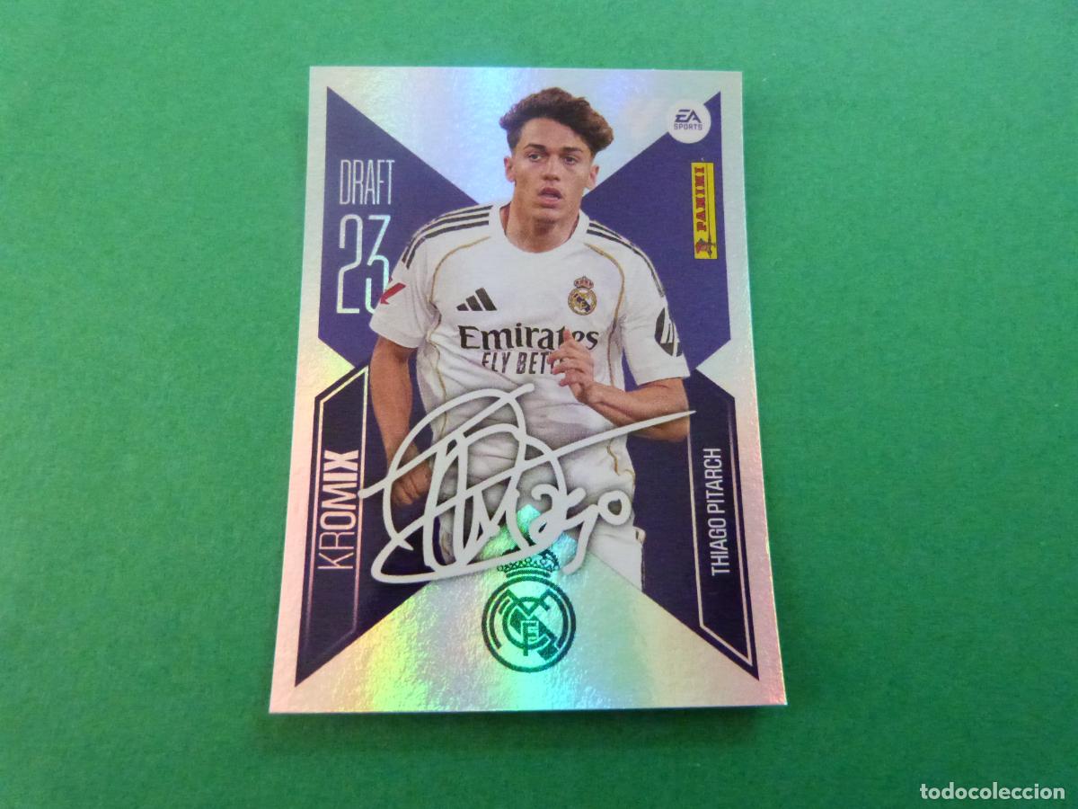 Cromos de f&uacute;tbol: CROMO FUTBOL THIAGO PITARCH REAL MADRID C.F. SIN PEGAR N&ordm; K22 KROMIX LIGA ESTE 2026-2027/26-27