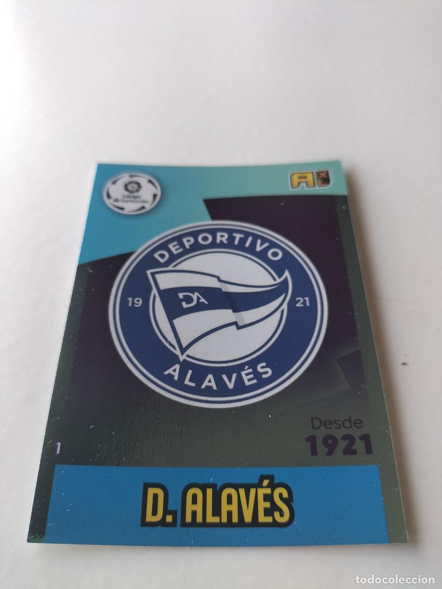 Cromos de f&uacute;tbol: 1 CROMO FICHA PANINI ADRENALYN TEMPORADA 20-21 2020-2021 DEPORTIVO ALAVES - ESCUDO