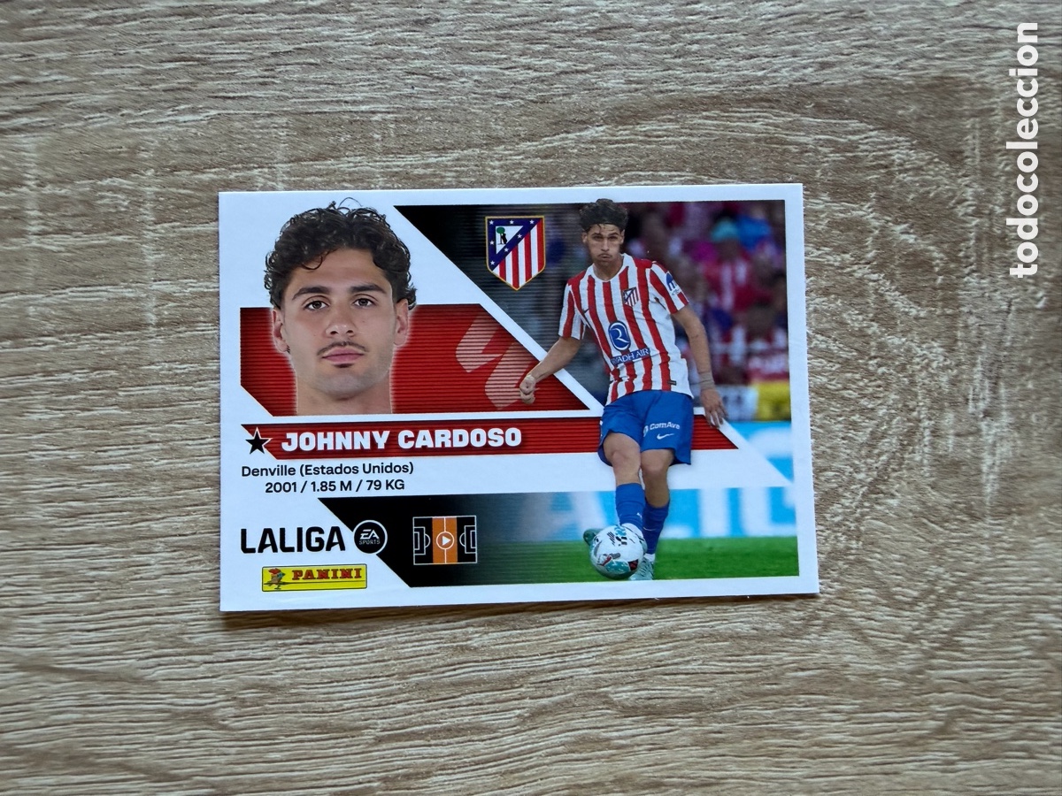 Figurine di Calcio: 13 JOHNNY CARDOSO LIGA ESTE EDICIONES ESTE 2026 2027 26 27 ATL&Eacute;TICO DE MADRID