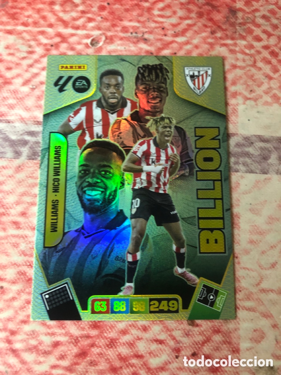 Cromos de f&uacute;tbol: Billion Williams/Nico del Athletic de Bilbao cromo adrenalyn XL 25-26 2025-2026