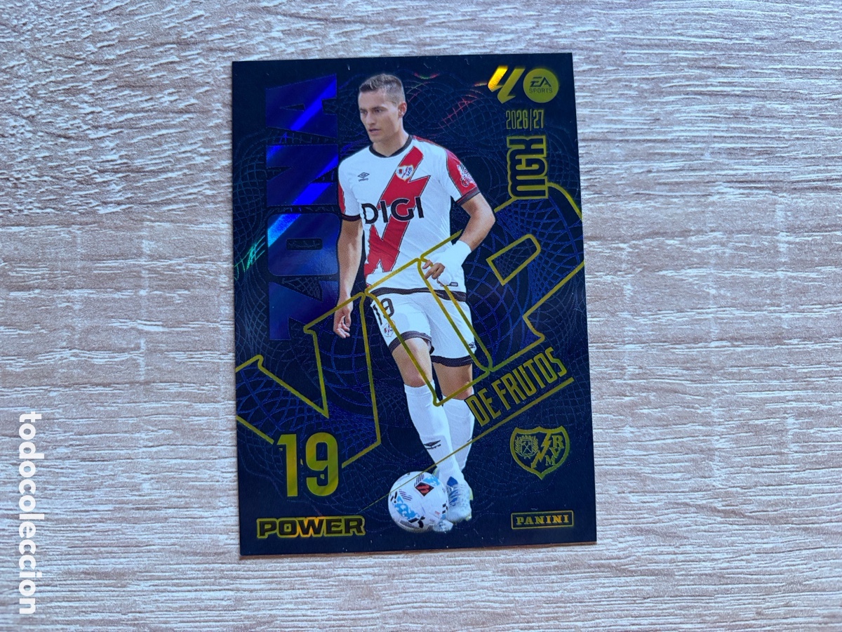 Figurine di Calcio: 392P DE FRUTOS ZONA VIP POWER MEGACRACKS MGK 2026 2027 26 27 RAYO VALLECANO