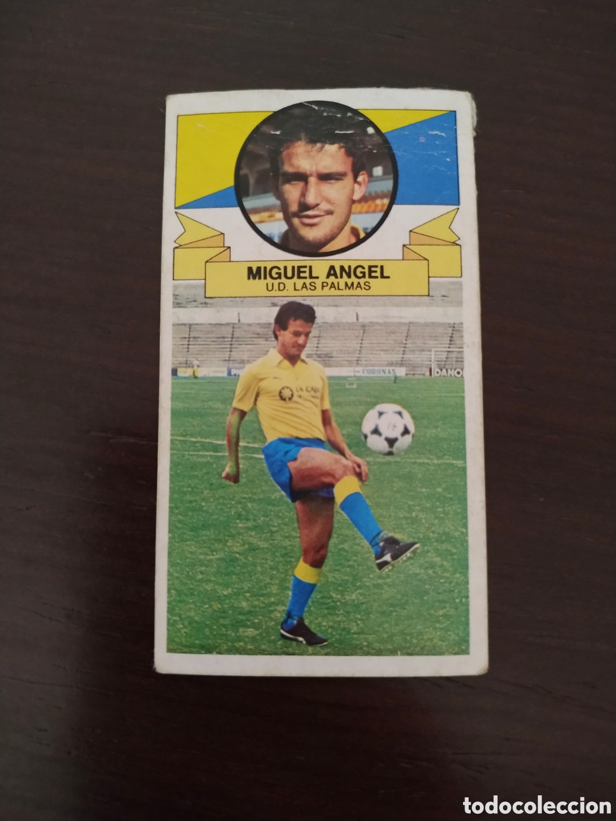 Cromos de f&uacute;tbol: MIGUEL ANGEL LAS PALMAS BAJA LIGA ESTE 1985/86 85 86 DESPEGADO RECUPERADO