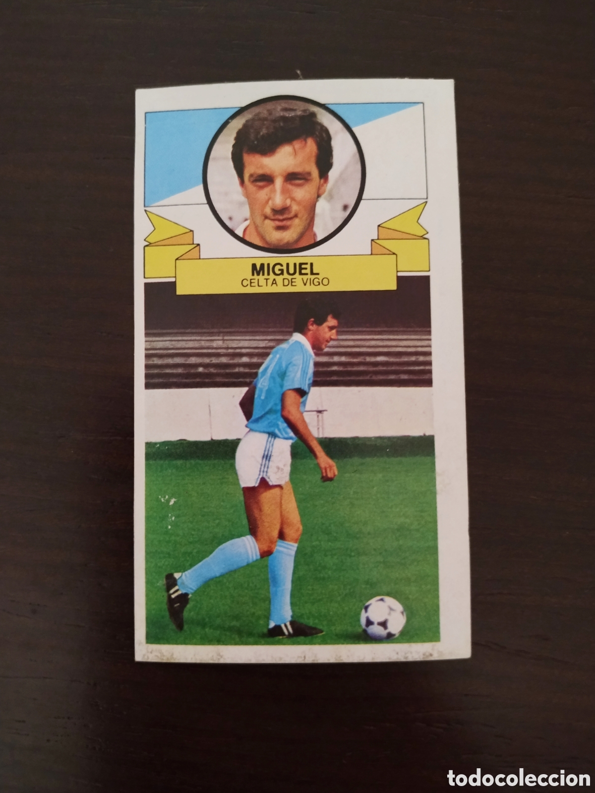 Cromos de f&uacute;tbol: Este 85 86 Miguel celta baja 1985 1986 despegado recuperado