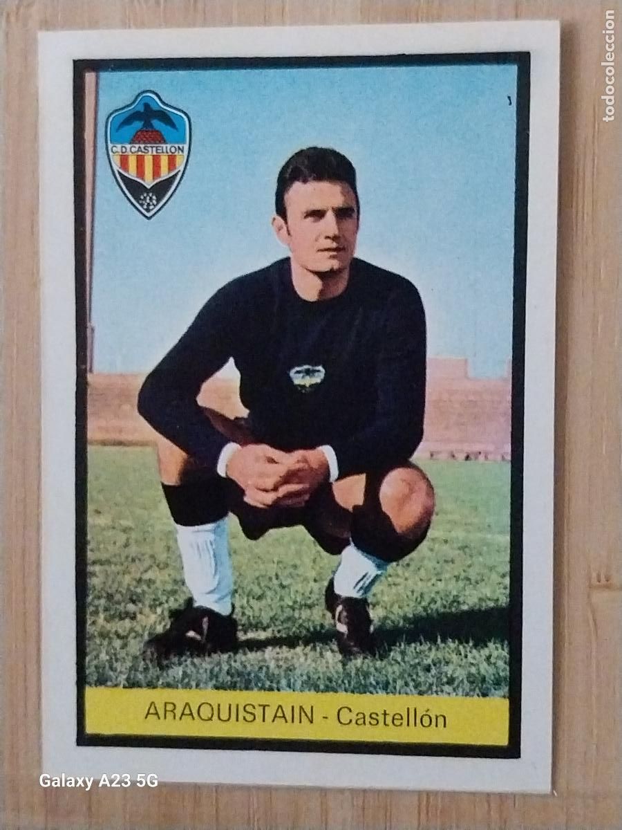Cromos de f&uacute;tbol: ARAQUISTAIN CASTELL&Oacute;N ED FHER LIGA 1972 72 73 CROMO RECUPERADO VENTANILLA PUNTAS PERFECTAS BE