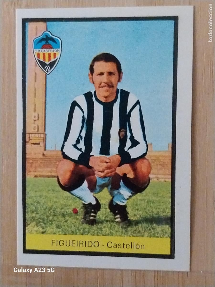 Cromos de f&uacute;tbol: FIGUEIRIDO CASTELL&Oacute;N ED FHER LIGA 1972 72 73 CROMO RECUPERADO VENTANILLA PUNTAS PERFECTAS BE