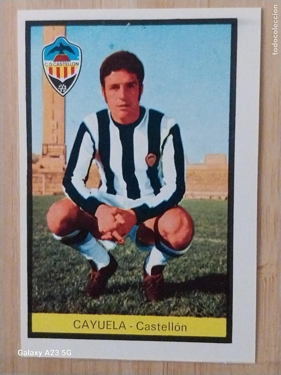 Cromos de f&uacute;tbol: CAYUELA CASTELL&Oacute;N ED FHER LIGA 1972 72 73 CROMO RECUPERADO VENTANILLA PUNTAS PERFECTAS BE
