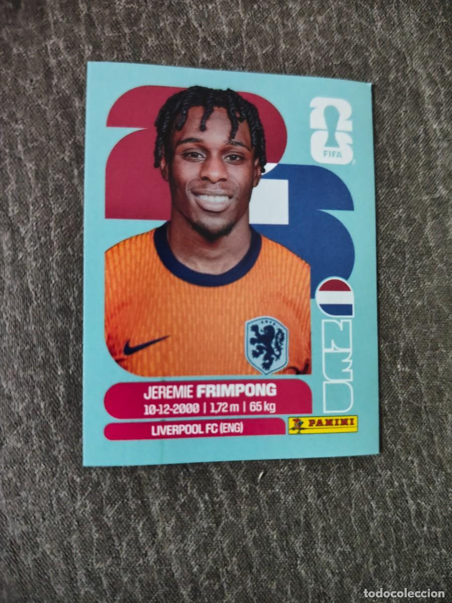 Cromos de f&uacute;tbol: Cromo NED8 JEREMIE FRIMPONG PA&Iacute;SES BAJOS. Colecci&oacute;n FIFA WORLD CUP 2026 PANINI Nuevo
