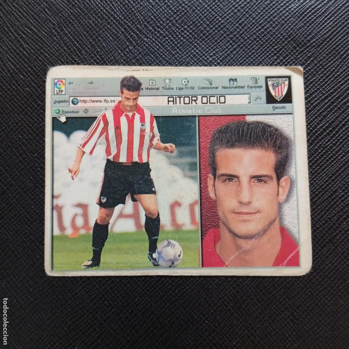 Cromos de f&uacute;tbol: AITOR OCIO BILBAO ESTE 2001 2002 CROMO FUTBOL 01 02 LIGA - SIN PEGAR - A216 PG415 COLOCA