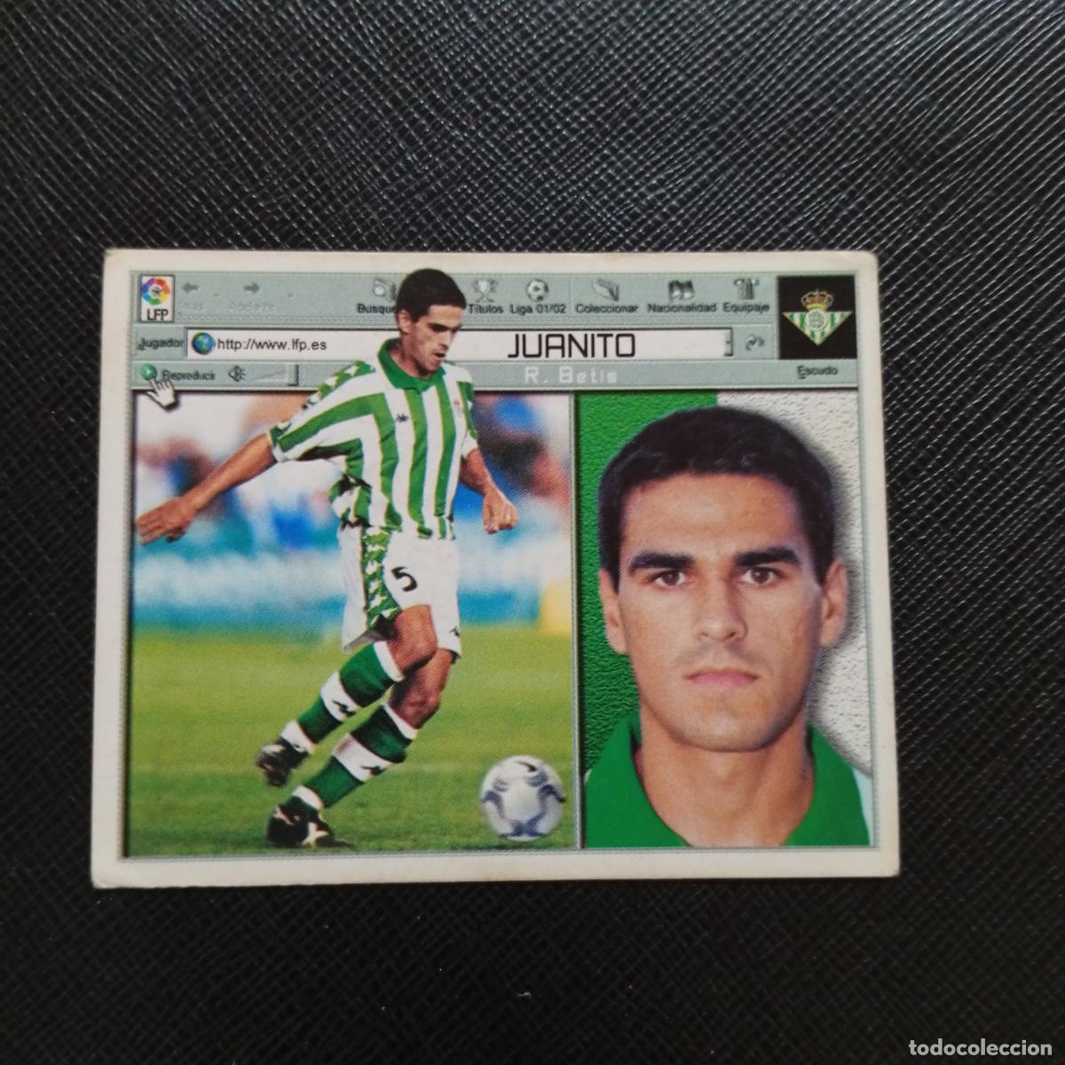 Cromos de f&uacute;tbol: JUANITO REAL BETIS ESTE 2001 2002 CROMO FUTBOL 01 02 LIGA - SIN PEGAR - A216 PG424 COLOCA B