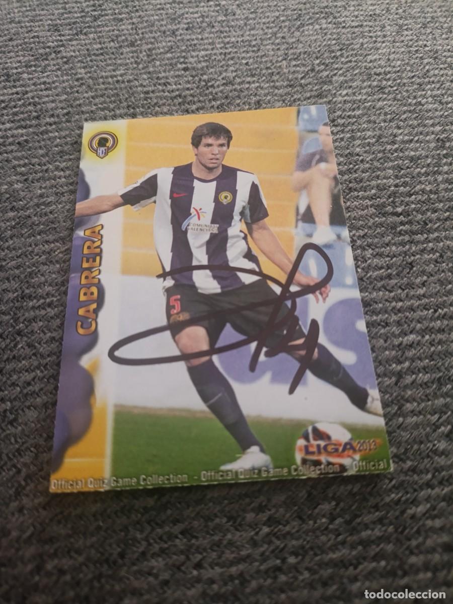 Cromos de f&uacute;tbol: Auto original de Cabrera H&eacute;rcules