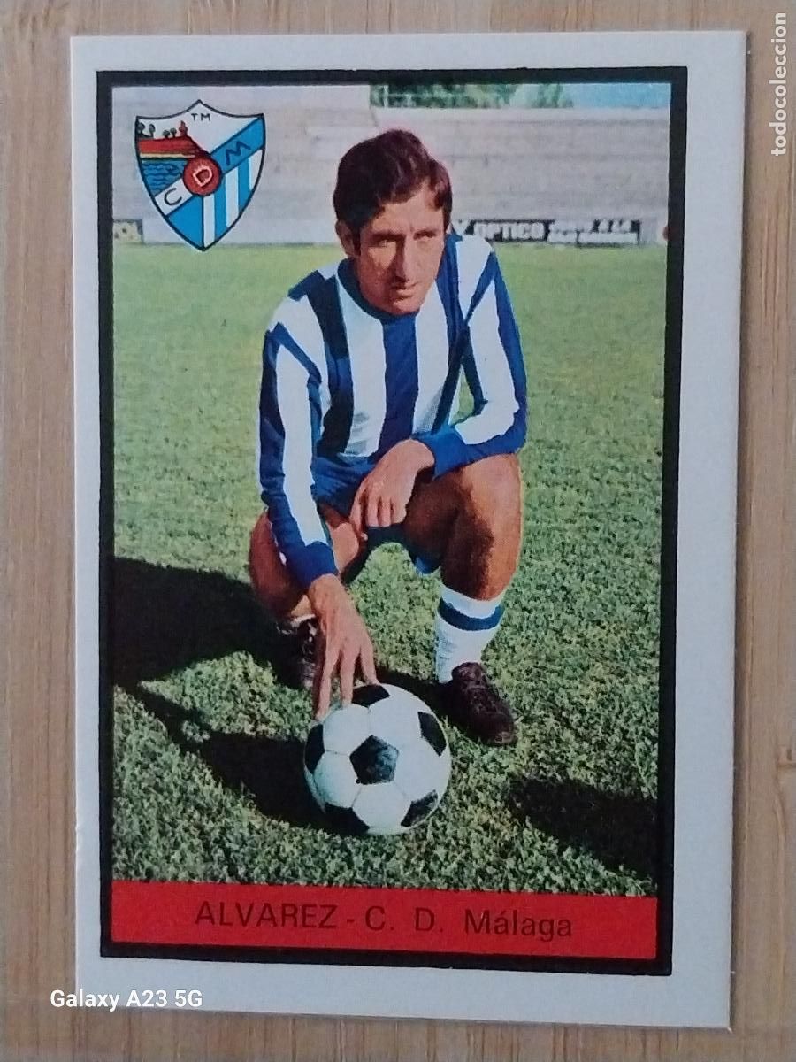Cromos de f&uacute;tbol: ALVAREZ MALAGA ED FHER LIGA 1972 72 73 CROMO RECUPERADO VENTANILLA PUNTAS PERFECTAS BE