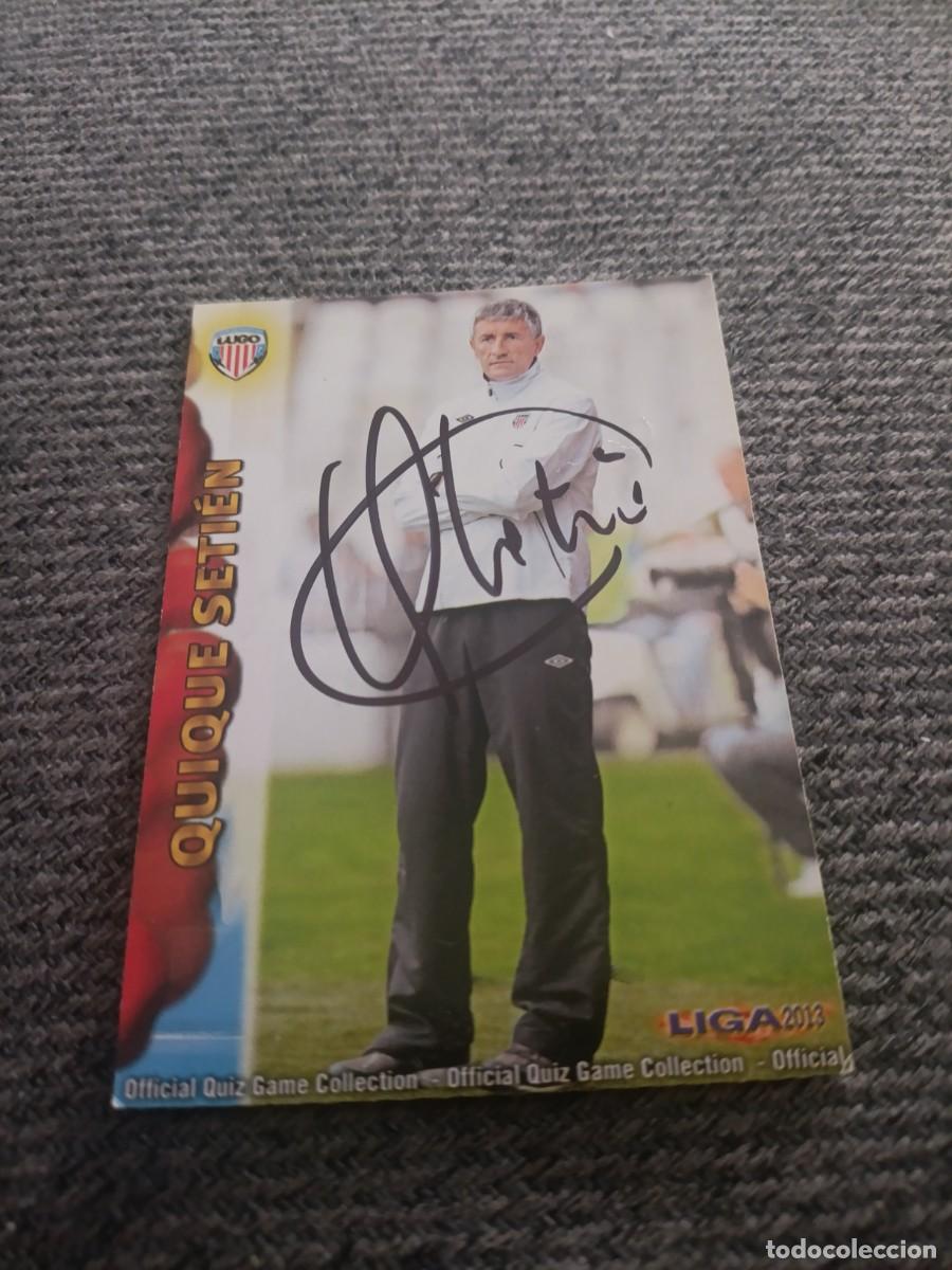 Cromos de f&uacute;tbol: Auto original de Quique Setien Lugo