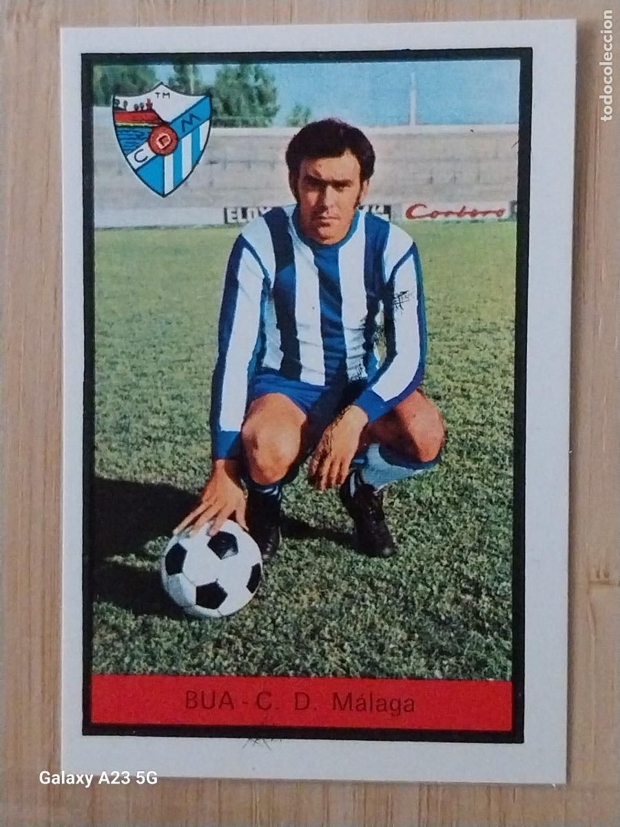 Cromos de f&uacute;tbol: BUA MALAGA ED FHER LIGA 1972 72 73 CROMO RECUPERADO VENTANILLA PUNTAS PERFECTAS BE