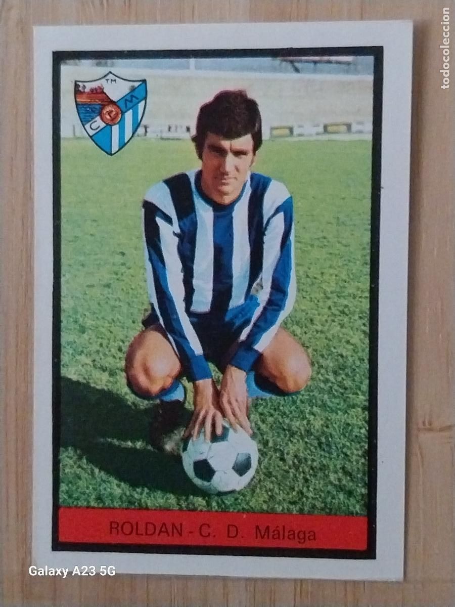 Cromos de f&uacute;tbol: ROLDAN MALAGA ED FHER LIGA 1972 72 73 CROMO RECUPERADO VENTANILLA PUNTAS PERFECTAS BE