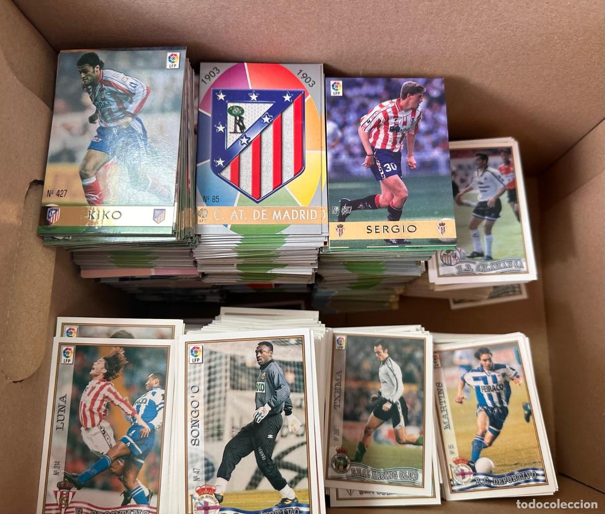 Fu&szlig;ball-Sticker: Caja de 5 kg Aprox Mundicromo 1997 98 Cromos basicos Primera Edicion No FC Barcelona ni Real Madrid