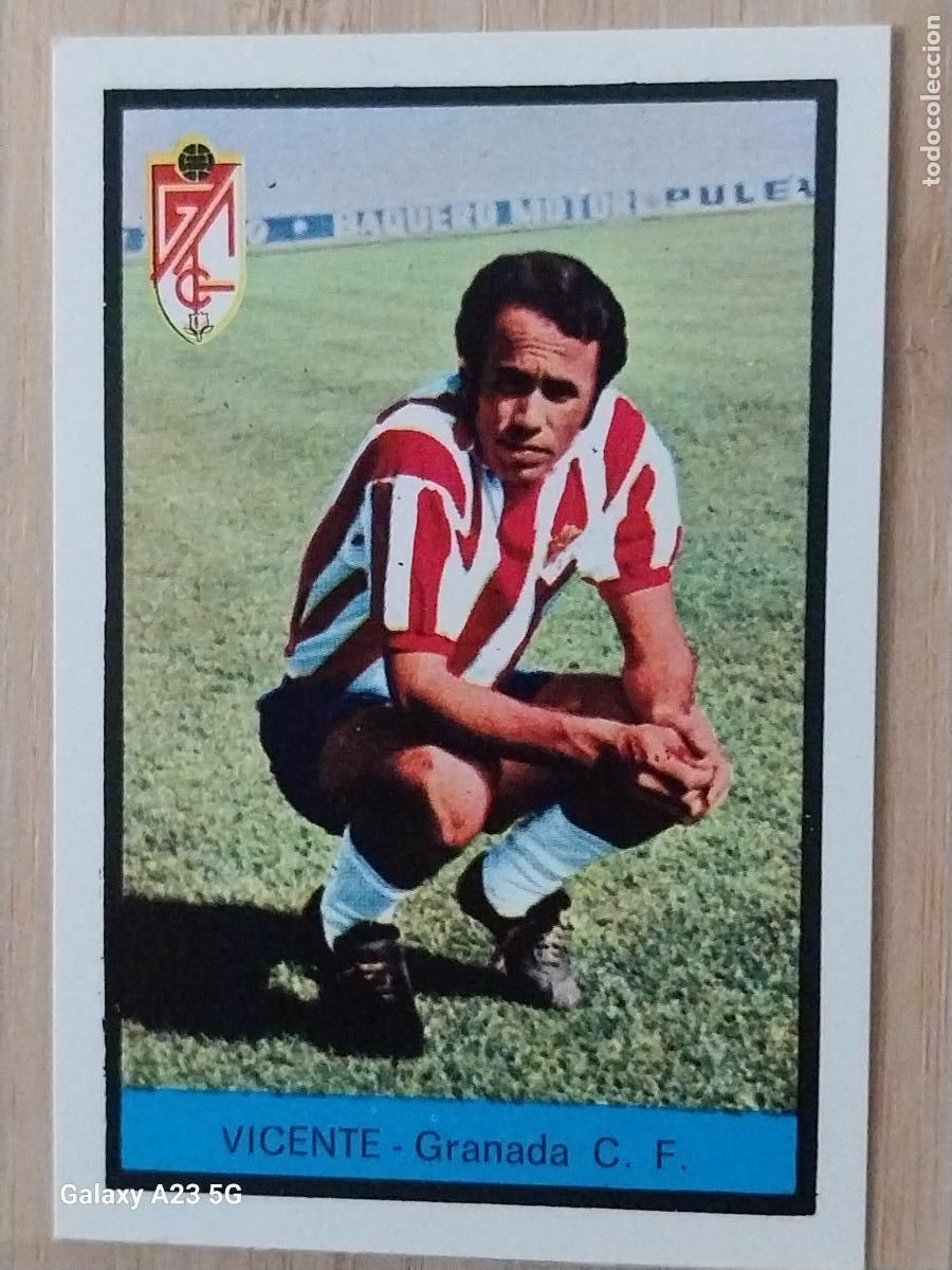 Cromos de f&uacute;tbol: VICENTE GRANADA ED FHER LIGA 1972 72 73 CROMO RECUPERADO VENTANILLA PUNTAS PERFECTAS BE