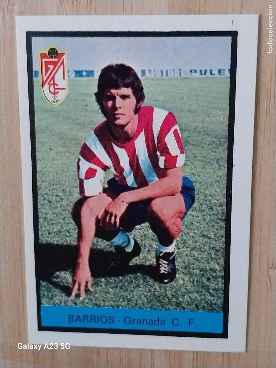 Cromos de f&uacute;tbol: BARRIOS GRANADA ED FHER LIGA 1972 72 73 CROMO RECUPERADO VENTANILLA PUNTAS PERFECTAS BE