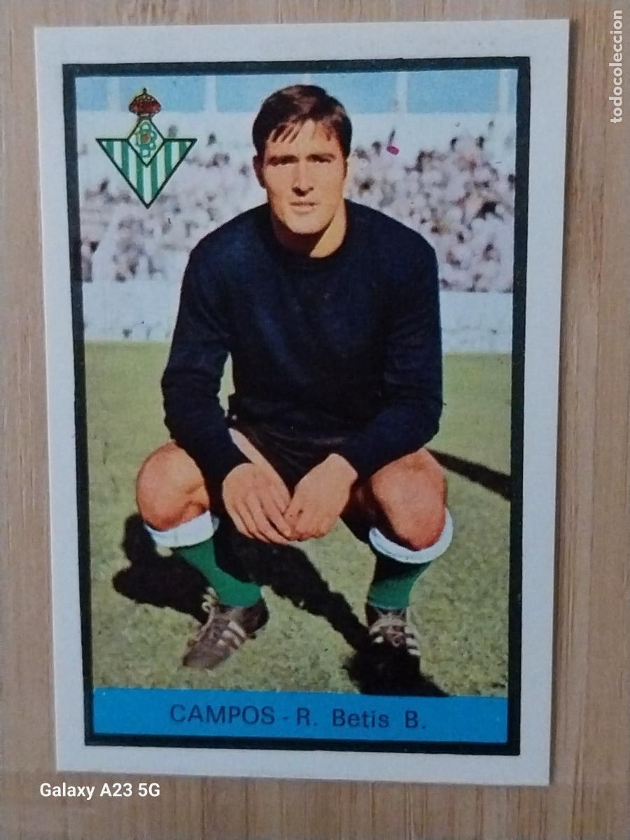Cromos de f&uacute;tbol: CAMPOS BETIS ED FHER LIGA 1972 72 73 CROMO RECUPERADO VENTANILLA PUNTAS PERFECTAS BE