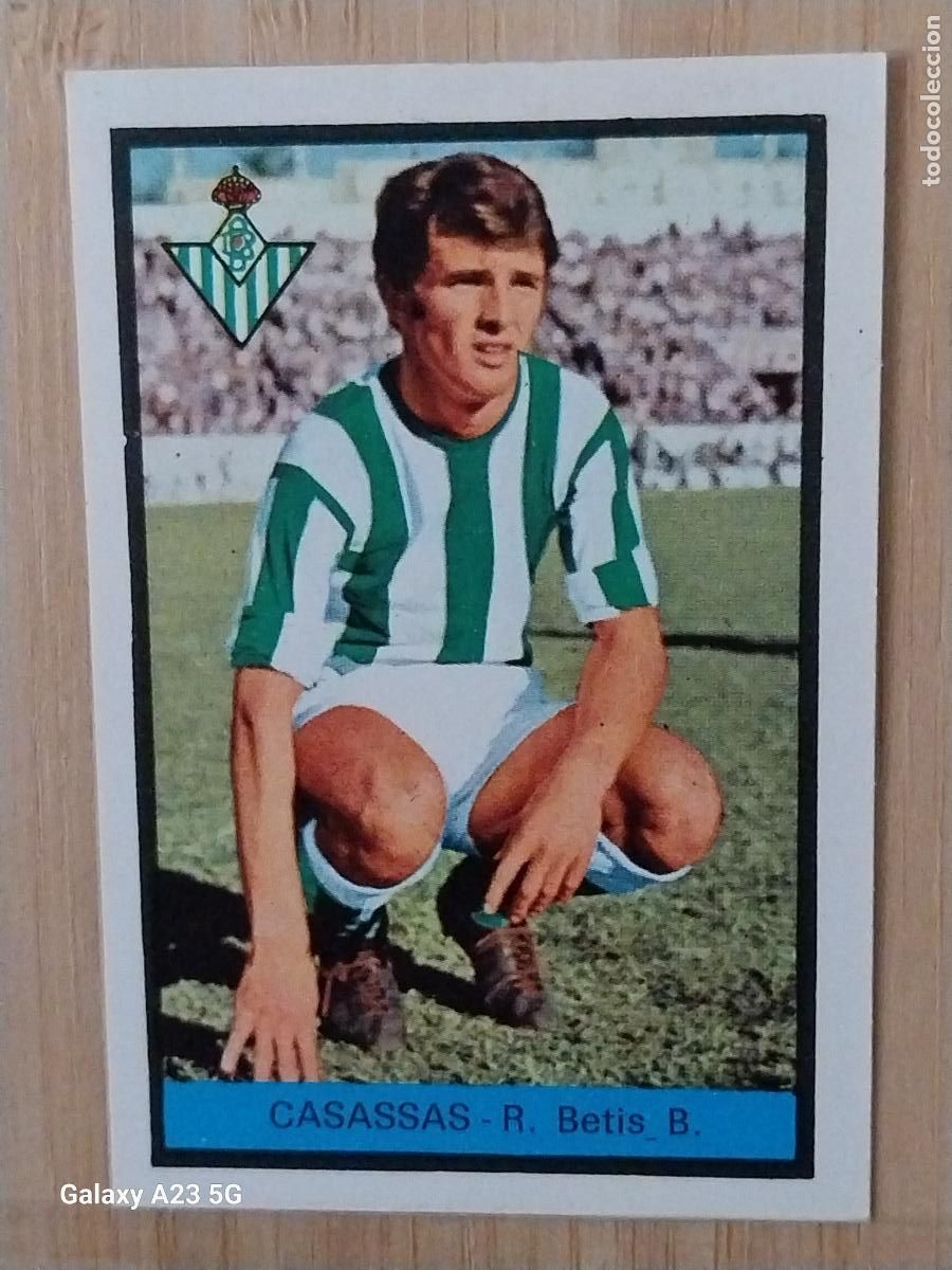 Cromos de f&uacute;tbol: CASASSAS BETIS ED FHER LIGA 1972 72 73 CROMO RECUPERADO VENTANILLA PUNTAS PERFECTAS BE