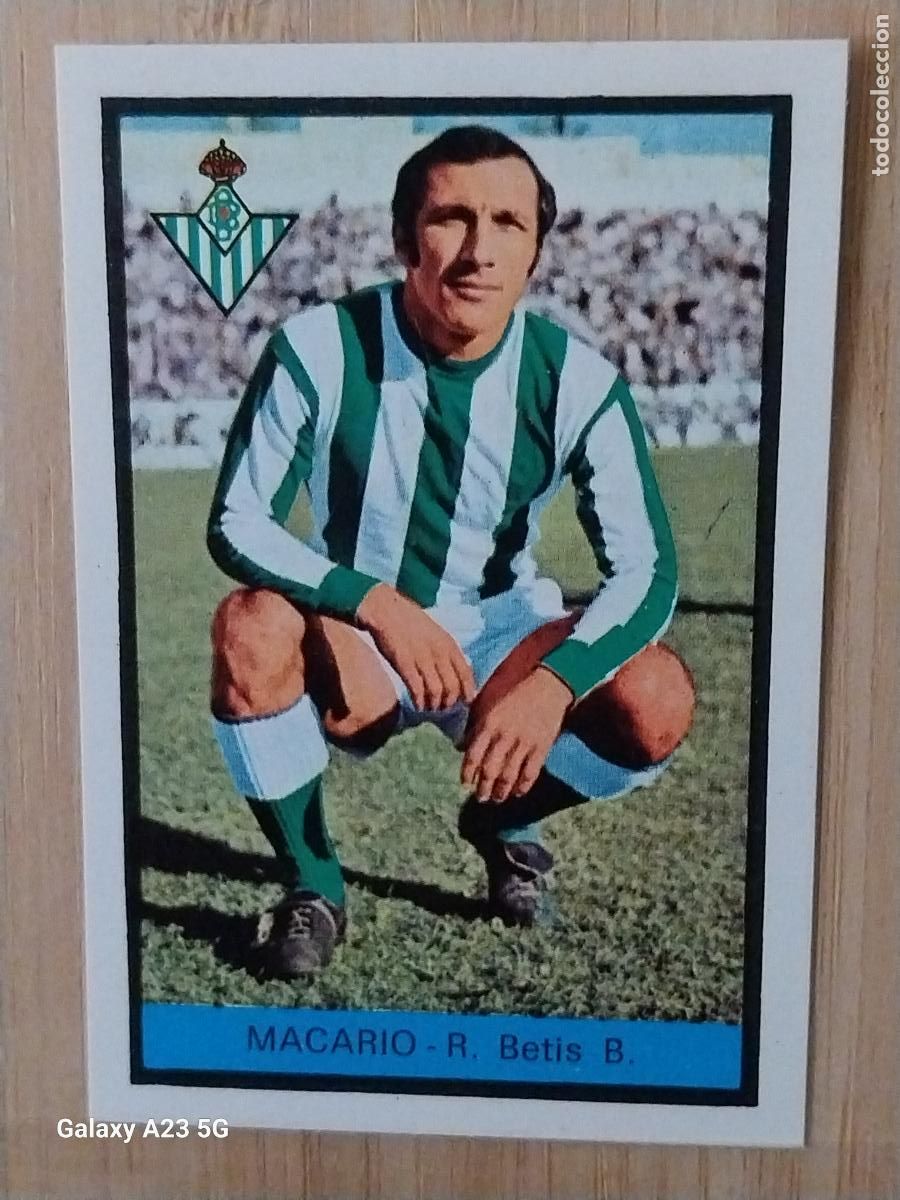 Cromos de f&uacute;tbol: MACARIO BETIS ED FHER LIGA 1972 72 73 CROMO RECUPERADO VENTANILLA PUNTAS PERFECTAS BE