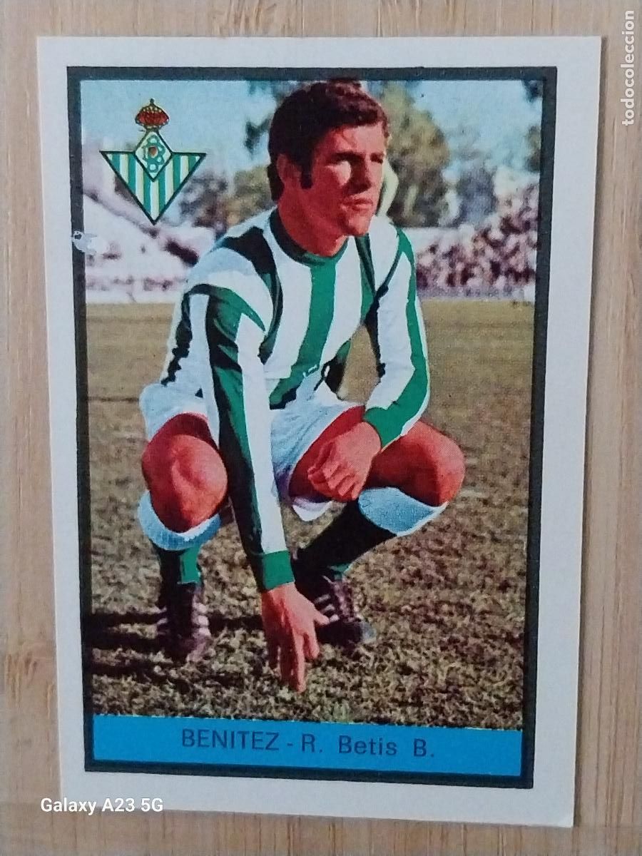 Cromos de f&uacute;tbol: BENITEZ BETIS ED FHER LIGA 1972 72 73 CROMO RECUPERADO VENTANILLA PUNTAS PERFECTAS BE