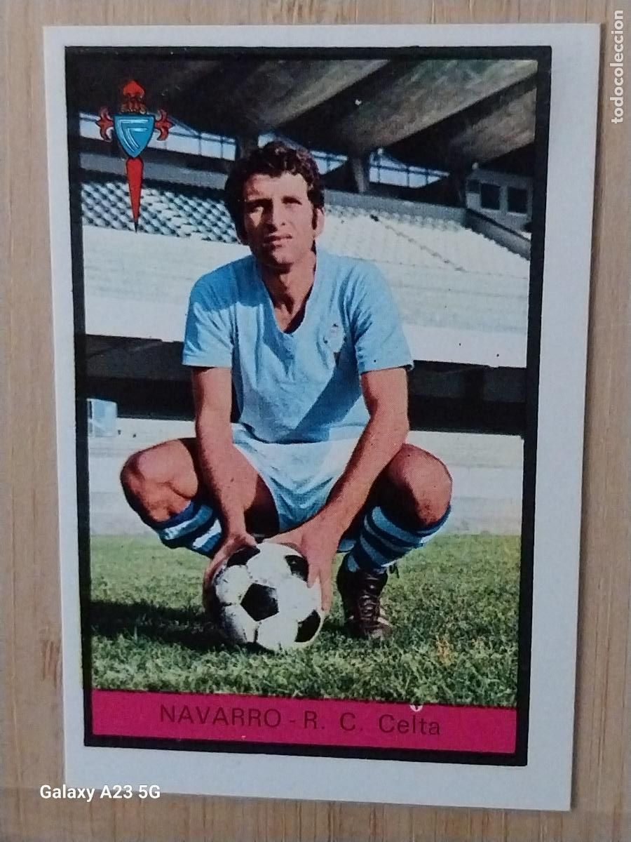 Cromos de f&uacute;tbol: NAVARRO CELTA ED FHER LIGA 1972 72 73 CROMO RECUPERADO VENTANILLA PUNTAS PERFECTAS BE