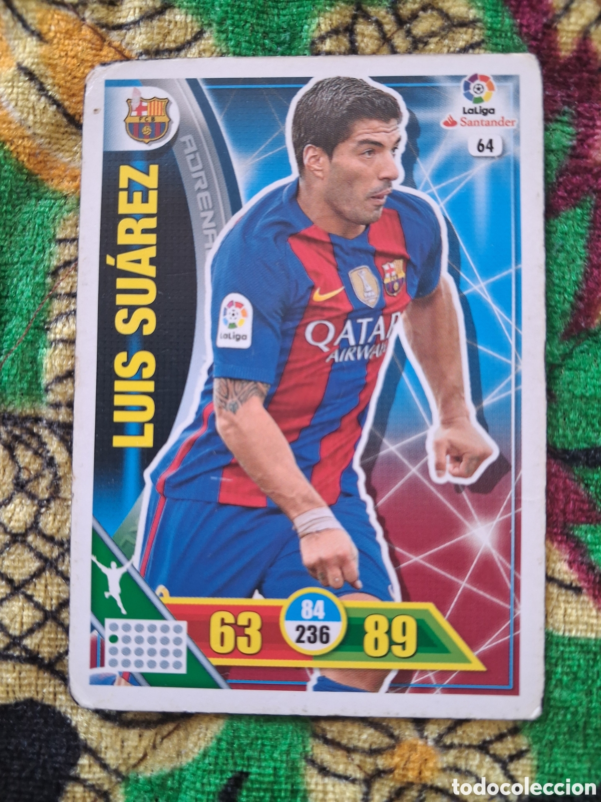Cromos de Futebol: ❇️ CROMO ⚽ CARD LUIS SU&Aacute;REZ ADRENALYN XL 64 2016 2017 16 17 - FC BARCELONA ❇️