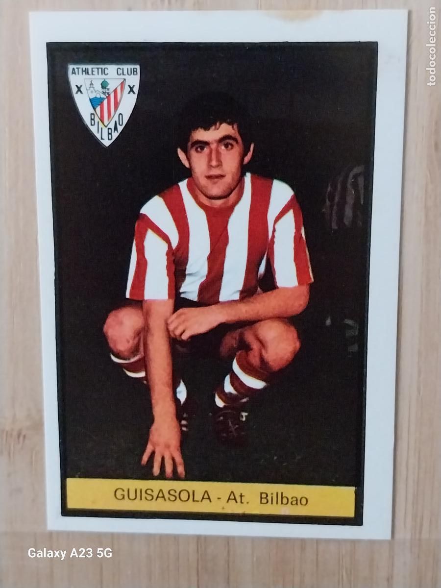 Cromos de f&uacute;tbol: GUISASOLA ATHLETIC BILBAO ED FHER LIGA 1972 72 73 CROMO RECUPERADO VENTANILLA PUNTAS PERFECTAS BE