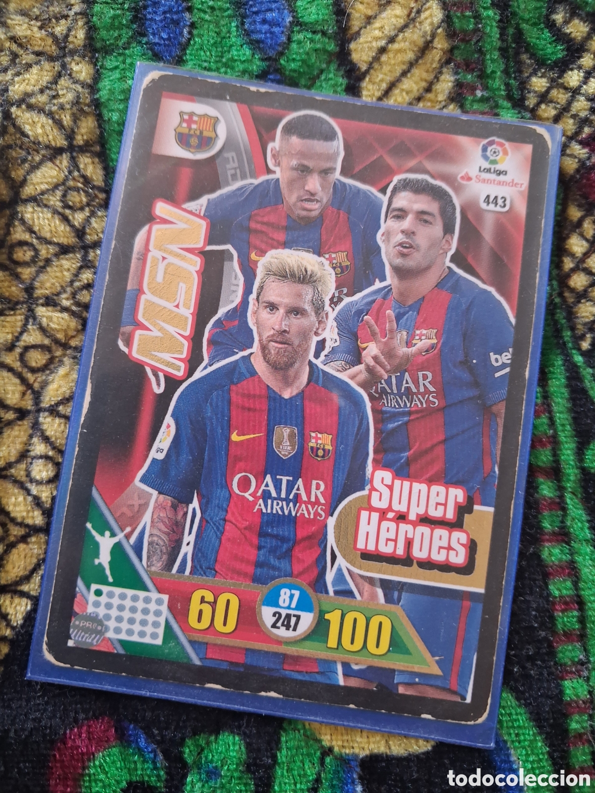 Cromos de f&uacute;tbol: Adrenalyn 2016 2017 s&uacute;per h&eacute;roes MSN Barcelona 443