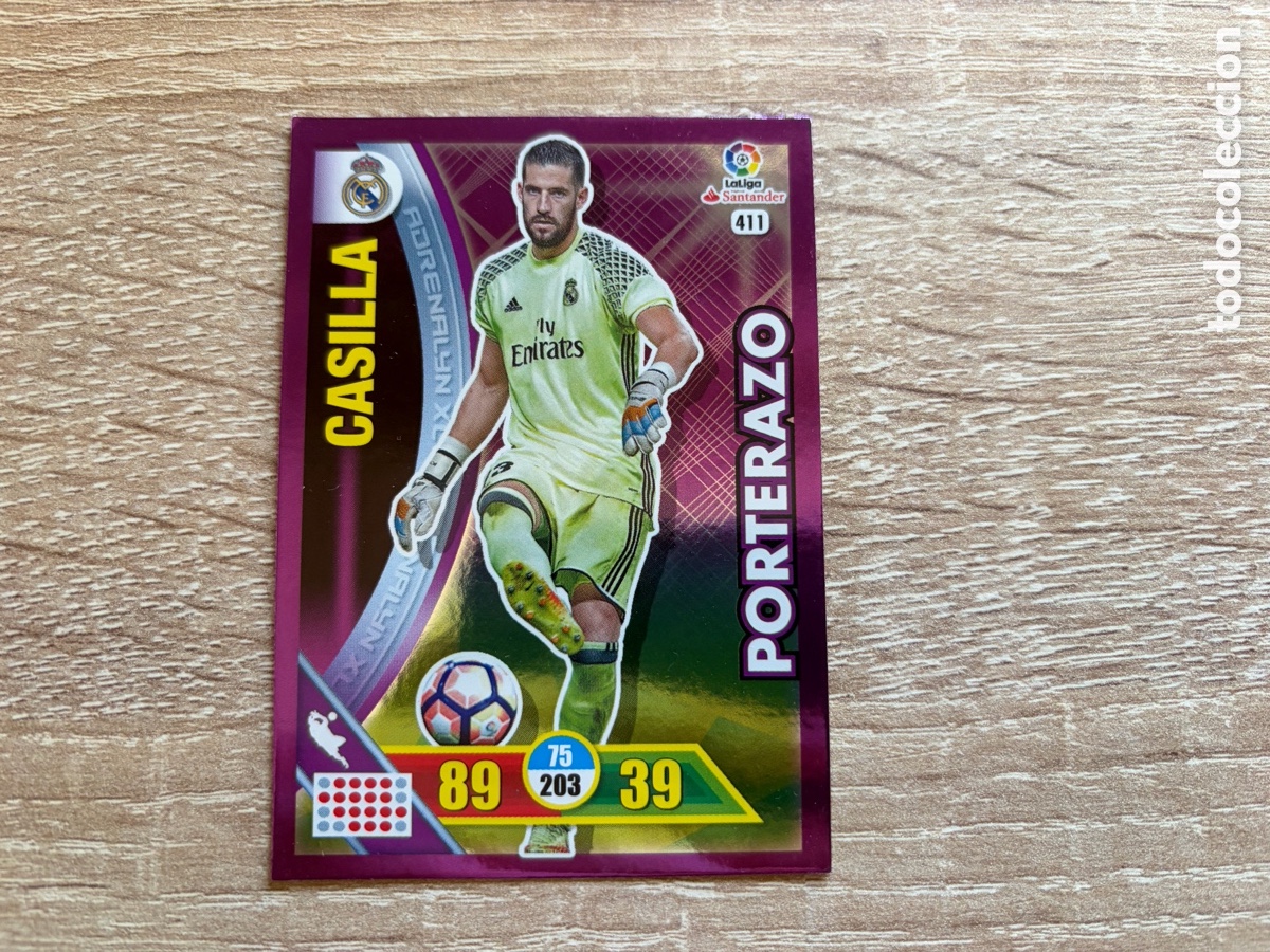 Cromos de Futebol: 411 CASILLA PORTERAZO ADRENALYN XL 2016 2017 16 17 REAL MADRID