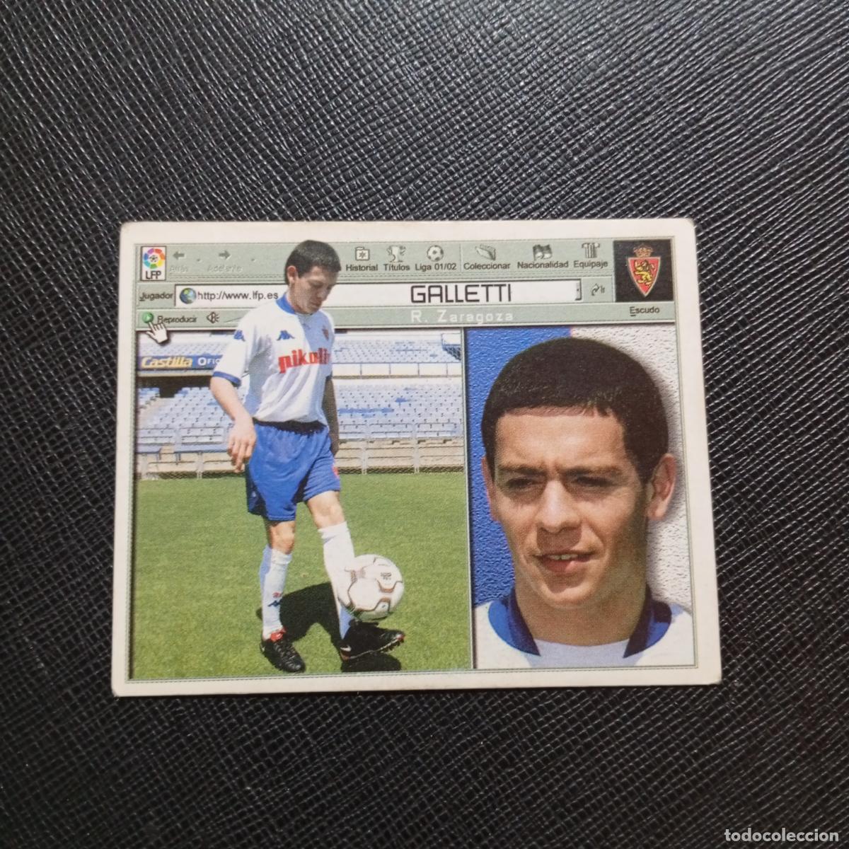 Cromos de f&uacute;tbol: GALLETTI ZARAGOZA ESTE 2001 2002 CROMO FUTBOL 01 02 LIGA - SIN PEGAR - A216 PG433 FICHAJE 19
