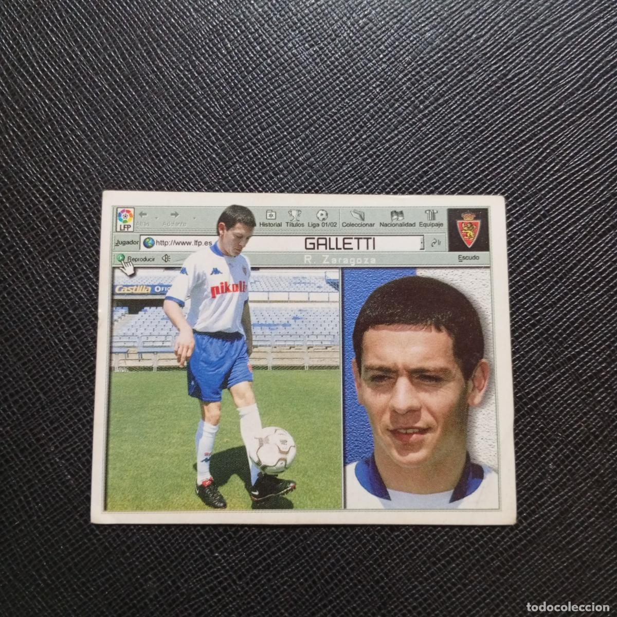 Cromos de f&uacute;tbol: GALLETTI ZARAGOZA ESTE 2001 2002 CROMO FUTBOL 01 02 LIGA - SIN PEGAR - A216 PG433 FICHAJE 19 B