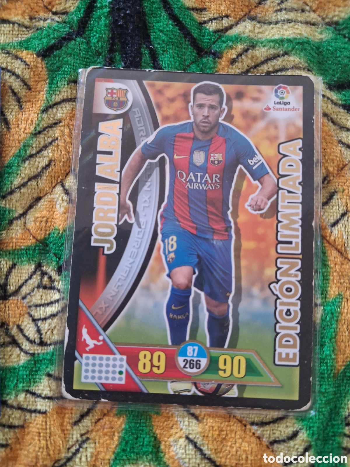 Cromos de f&uacute;tbol: (61.2) CROMO ADRENALYN. LIGA 2016-2017 (FC BARCELONA) JORDI ALBA / EDICI&Oacute;N LIMITADA