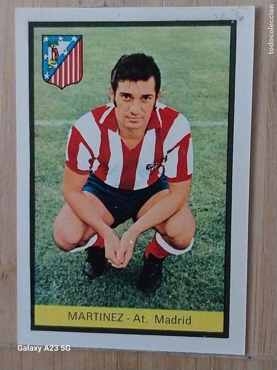 Cromos de f&uacute;tbol: MART&Iacute;NEZ AT ATLETICO MADRID ED FHER LIGA 1972 72 73 CROMO RECUPERADO VENTANILLA PUNTAS PERFECTAS BE