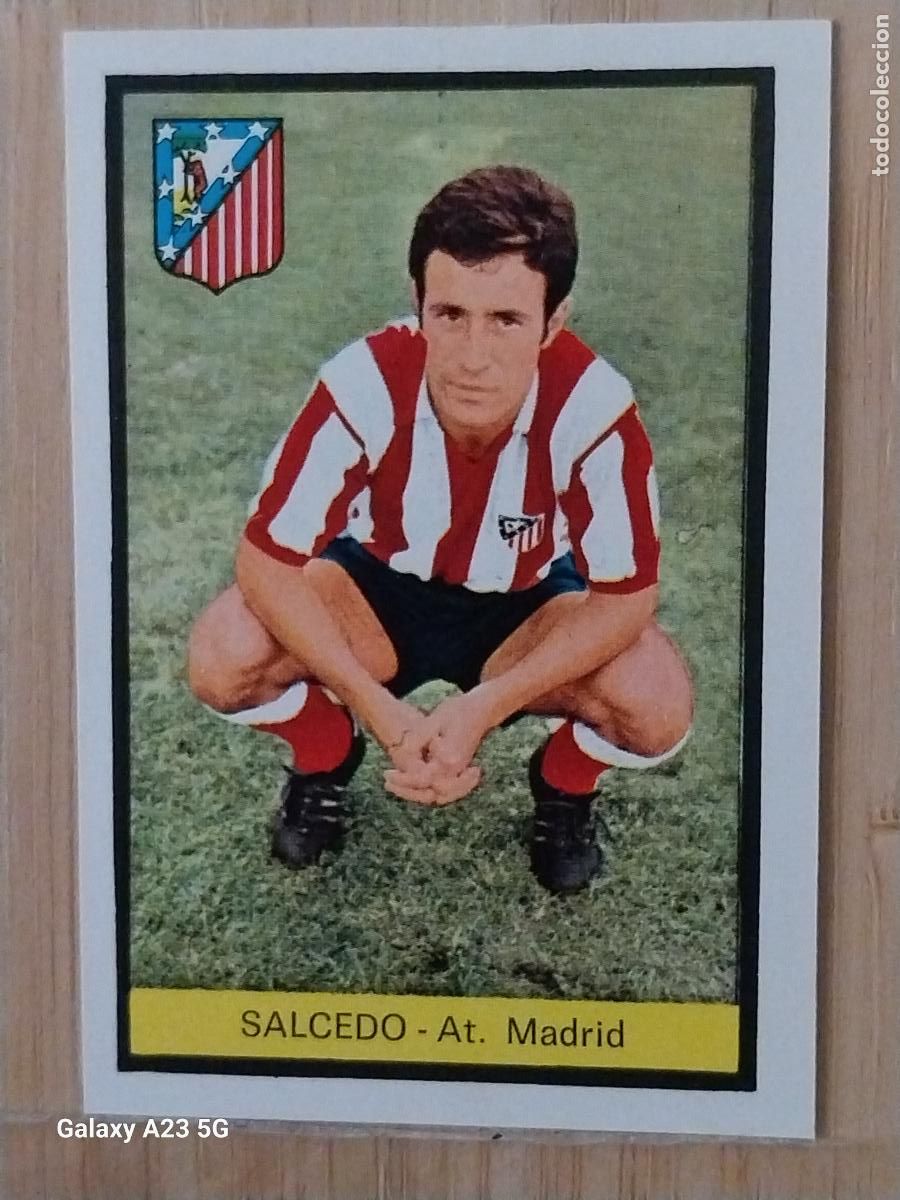 Cromos de f&uacute;tbol: SALCEDO AT ATLETICO MADRID ED FHER LIGA 1972 72 73 CROMO RECUPERADO VENTANILLA PUNTAS PERFECTAS BE