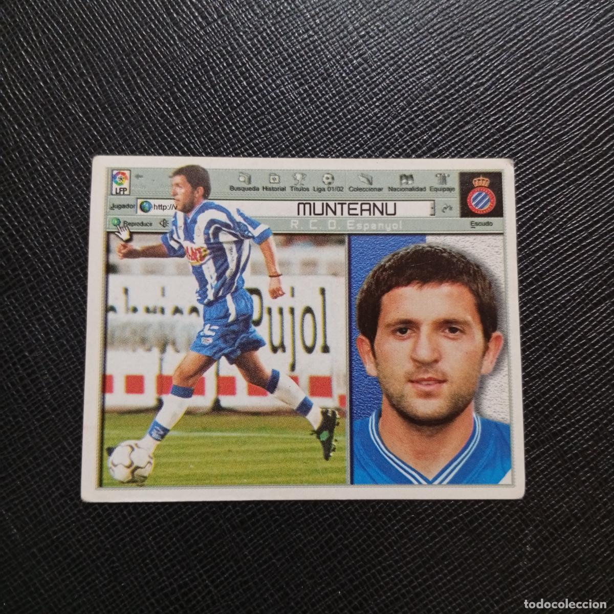 Cromos de f&uacute;tbol: MUNTEANU ESPA&Ntilde;OL ESTE 2001 2002 CROMO FUTBOL 01 02 LIGA - SIN PEGAR - A216 PG442 FICHAJE 24 B