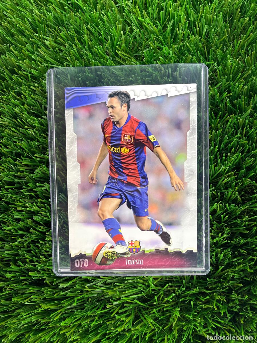 Cromos de f&uacute;tbol: N&ordm; 70 Iniesta FC Barcelona Mundicromo Fichas de La Liga 08 09