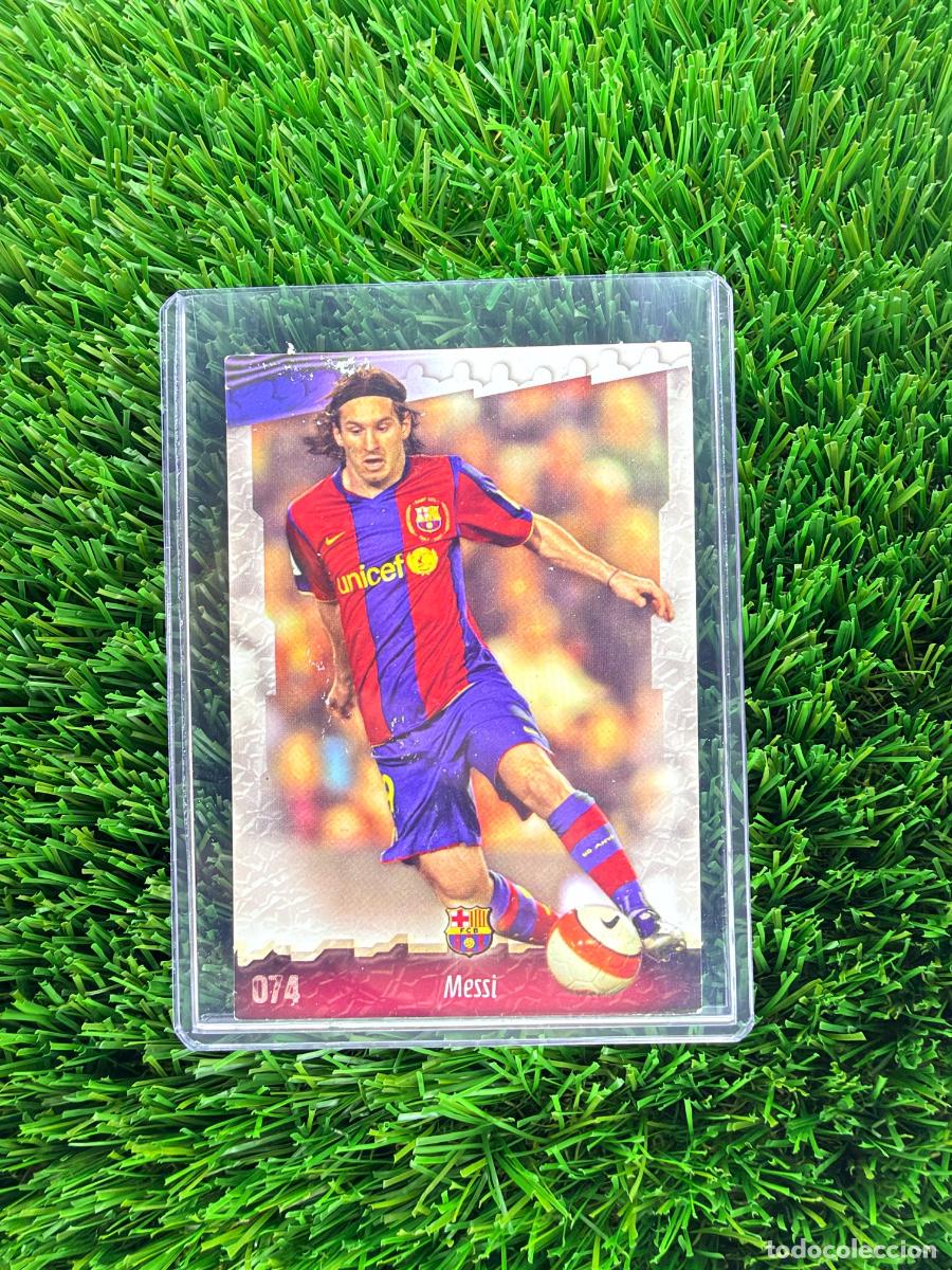 Cromos de f&uacute;tbol: N&ordm; 74 Messi FC Barcelona Mundicromo Fichas de La Liga 08 09