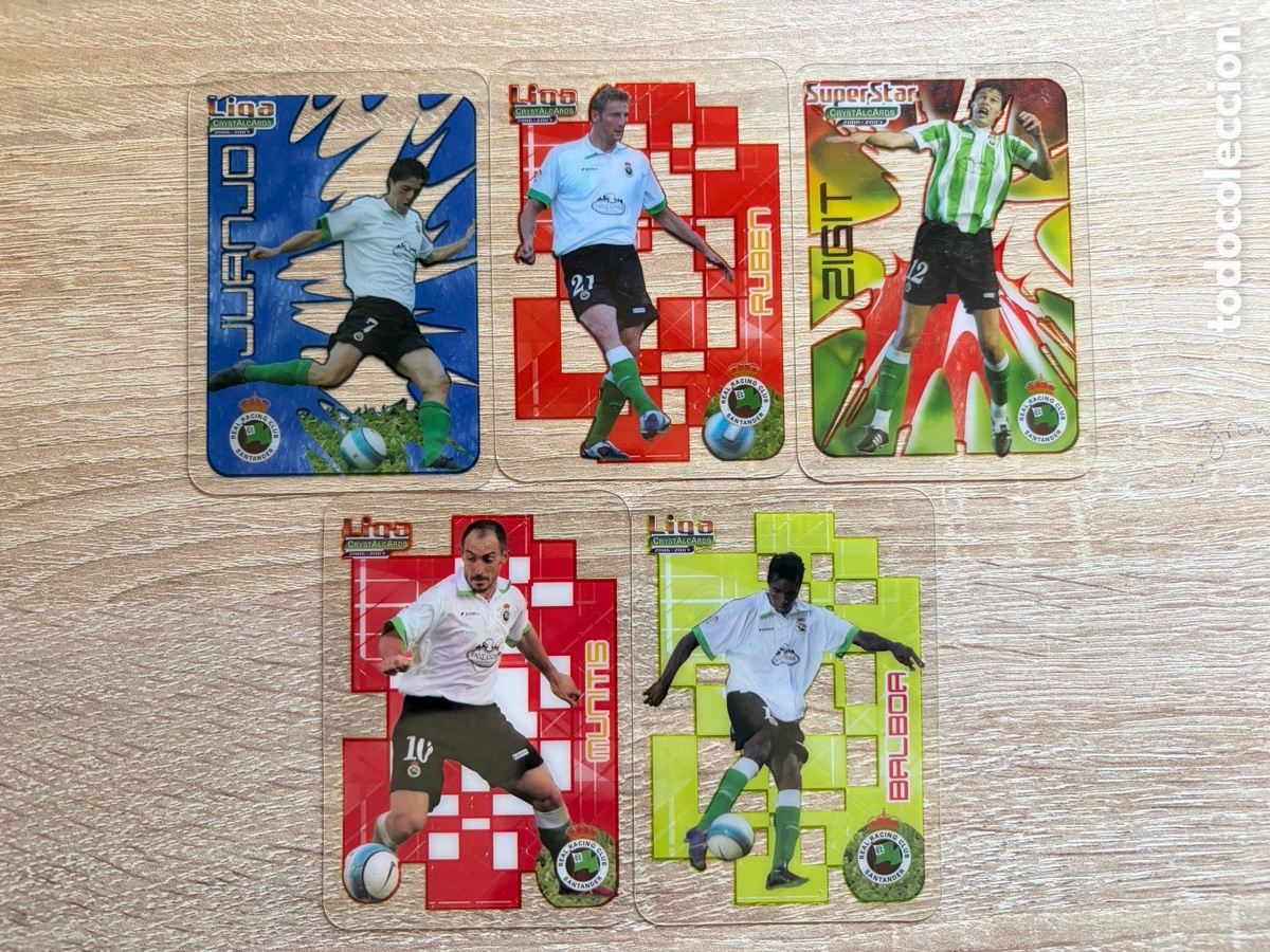 Cromos de f&uacute;tbol: lote 5 fichas mundicromo 06 07 racing santander liga 2006 2007