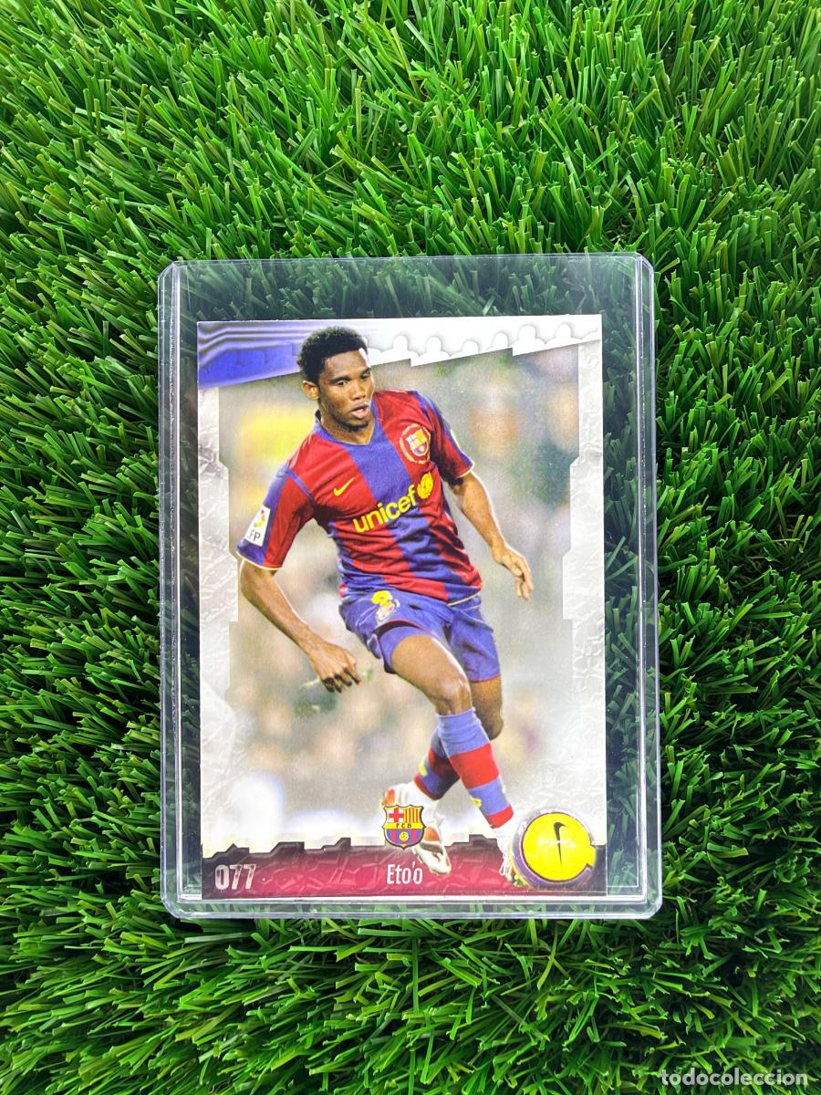 Cromos de f&uacute;tbol: N&ordm; 77 Eto&acute;o FC Barcelona Mundicromo Fichas de La Liga 08 09