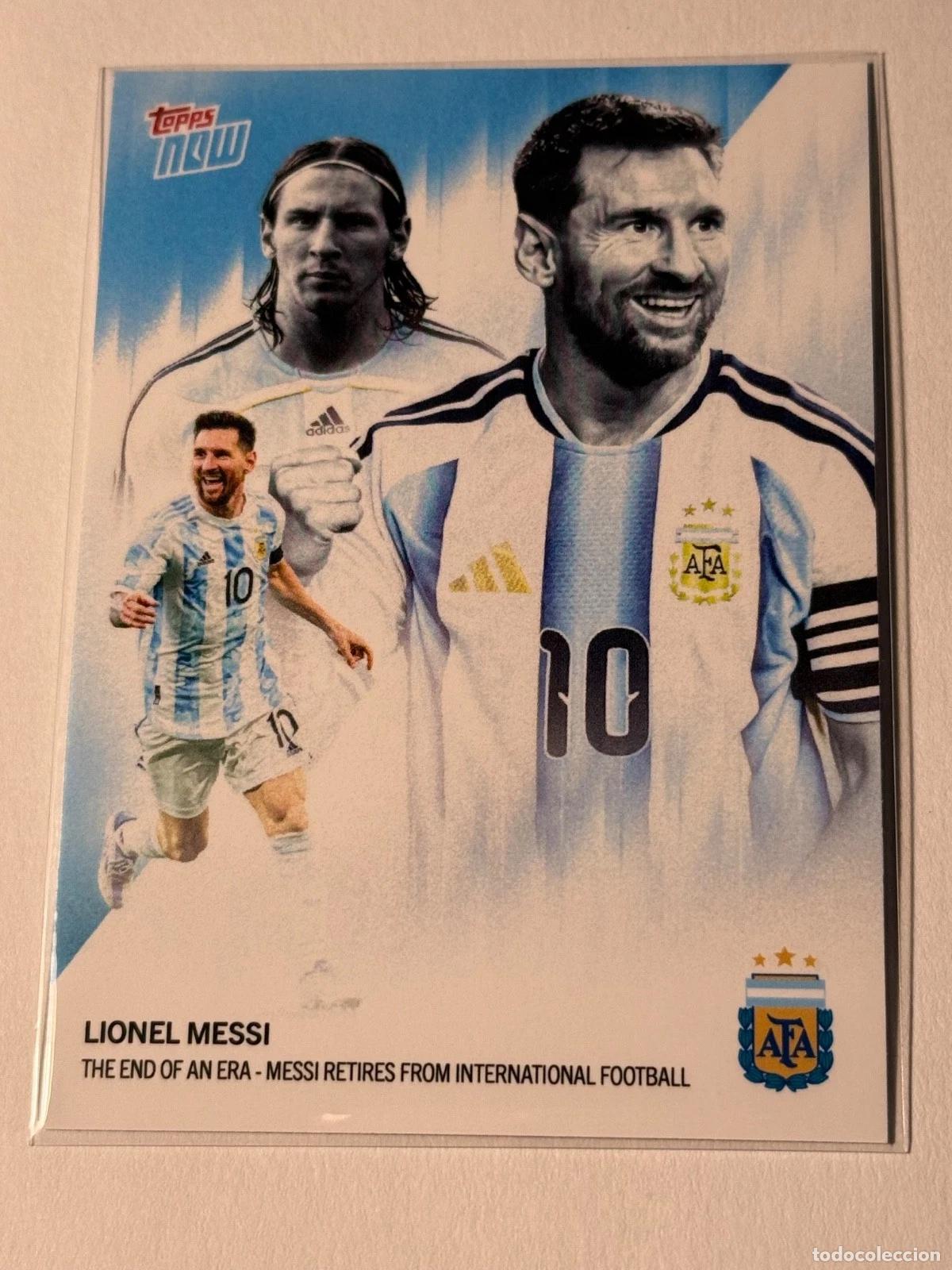 Cartes &agrave; collectionner de Football: Lionel Messi - The End of an Era, 2026 Topps Now Football Trading Card #001