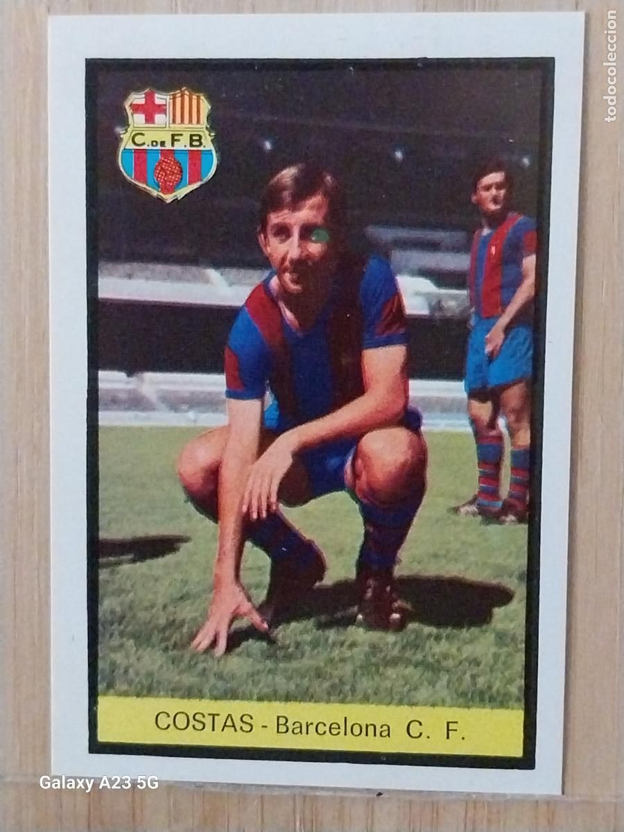 Cromos de f&uacute;tbol: COSTAS F C BARCELONA ED FHER LIGA 1972 72 73 CROMO RECUPERADO VENTANILLA PUNTAS PERFECTAS BE