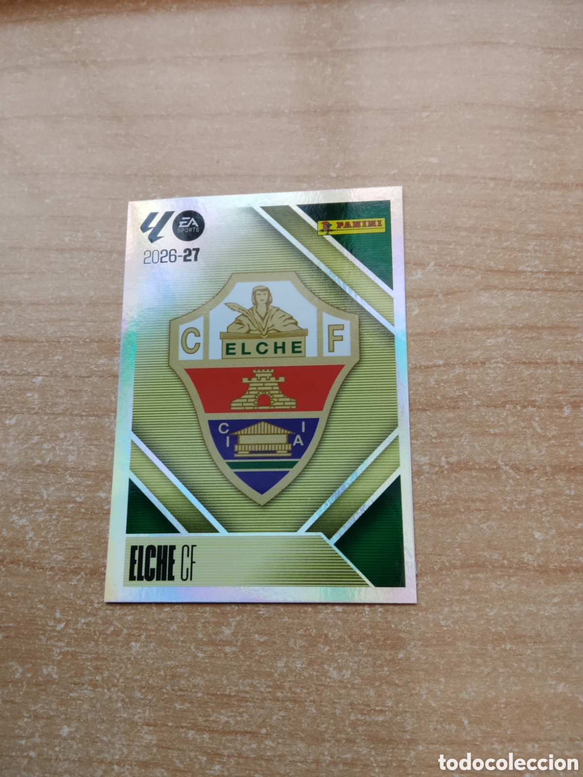 Cromos de f&uacute;tbol: 1 ESCUDO ELCHE LIGA ESTE 2026 2027
