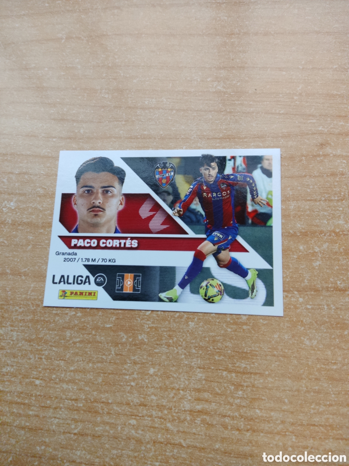 Cromos de f&uacute;tbol: 14 B PACO CORTES LEVANTE LIGA ESTE 2026 2027