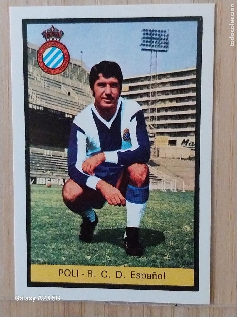 Cromos de f&uacute;tbol: POLI R C D ESPA&Ntilde;OL ED FHER LIGA 1972 72 73 CROMO RECUPERADO VENTANILLA PUNTAS PERFECTAS BE