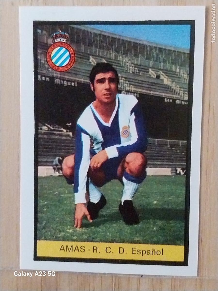 Cromos de f&uacute;tbol: AMAS R C D ESPA&Ntilde;OL ED FHER LIGA 1972 72 73 CROMO RECUPERADO VENTANILLA PUNTAS PERFECTAS BE