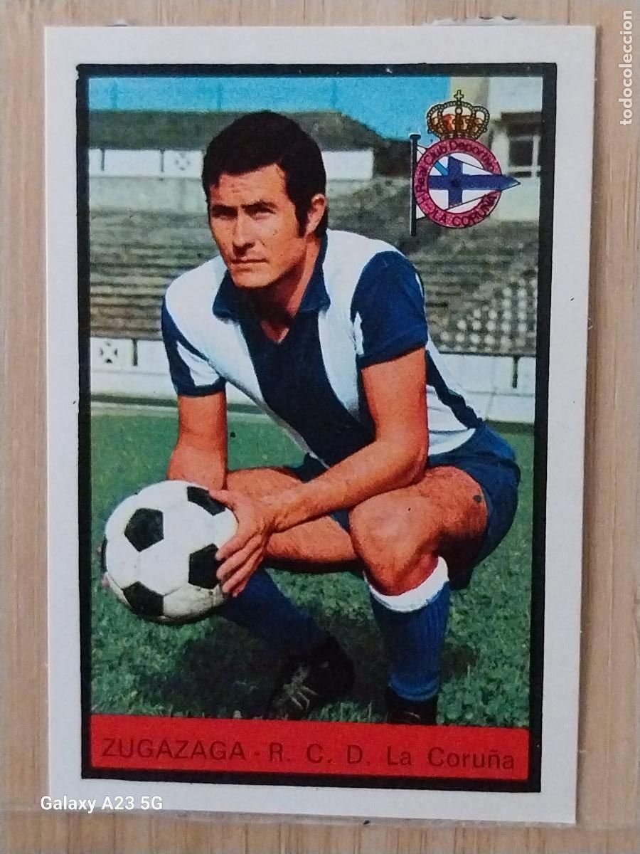 Cromos de f&uacute;tbol: ZUGAZAGA DEPORTIVO CORU&Ntilde;A ED FHER LIGA 1972 72 73 CROMO RECUPERADO VENTANILLA PUNTAS PERFECTAS BE