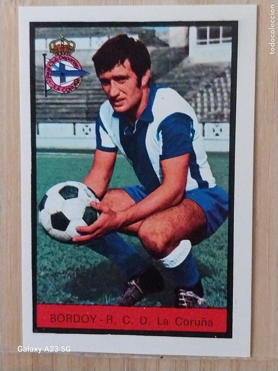Cromos de f&uacute;tbol: BORDOY DEPORTIVO CORU&Ntilde;A ED FHER LIGA 1972 72 73 CROMO RECUPERADO VENTANILLA PUNTAS PERFECTAS BE