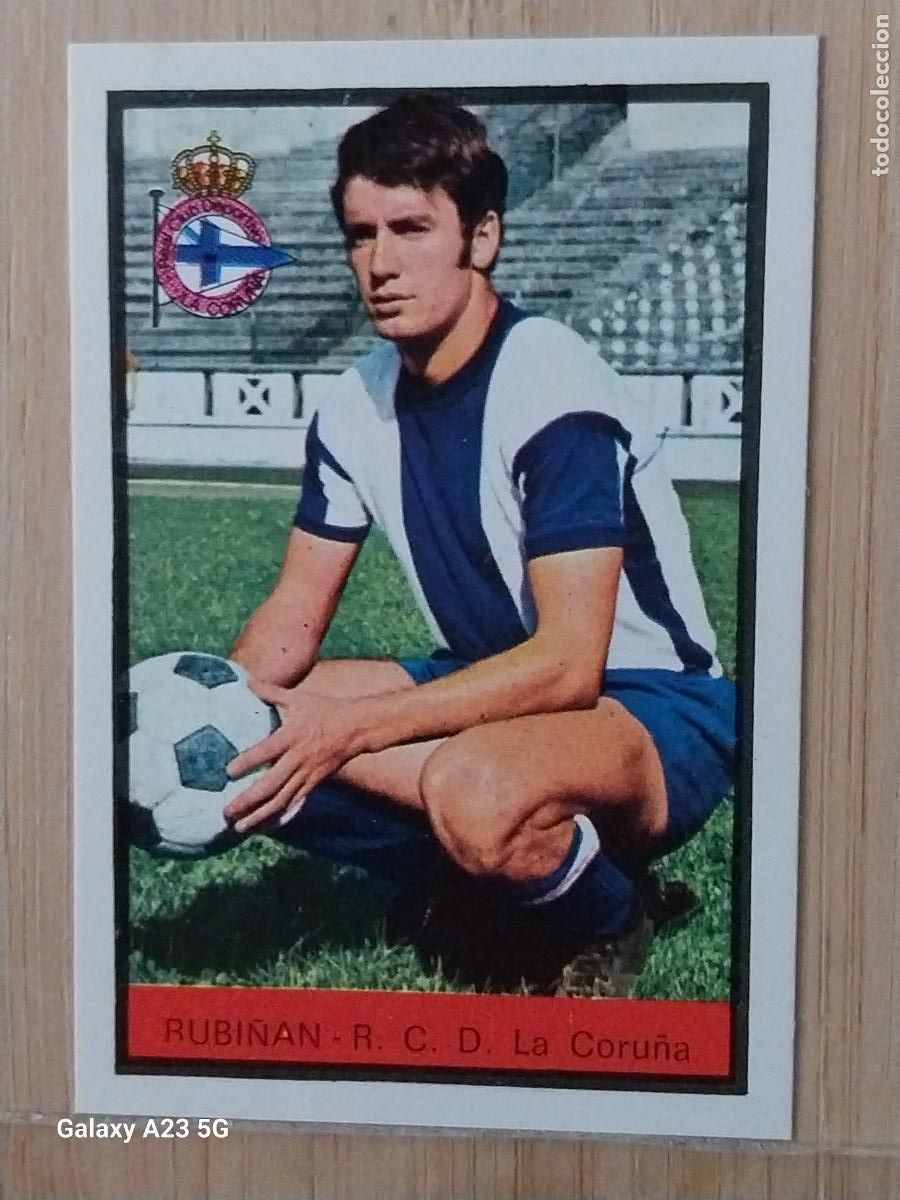 Cromos de f&uacute;tbol: RUBI&Ntilde;AN DEPORTIVO CORU&Ntilde;A ED FHER LIGA 1972 72 73 CROMO RECUPERADO VENTANILLA PUNTAS PERFECTAS BE